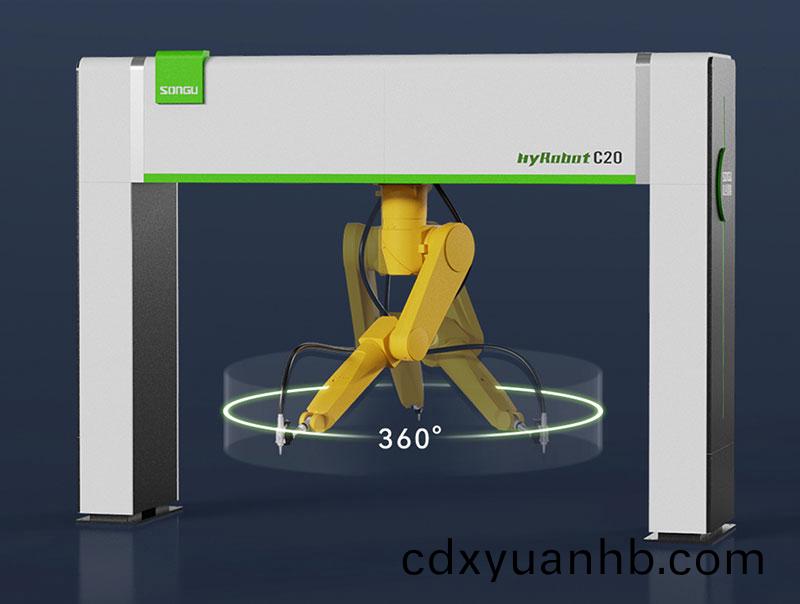 三(san)维机器人激光切割机(ji),三维激光切割机,3D激光(guang)切割机,360度回转半径高效(xiao)切(qie)割